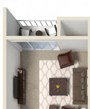 The Goose Aloha, Oregon 3 Bedroom 1 Bath 3D Floor Plan The Goose Aloha, Oregon 3 Bedroom 1 Bath 3D Floor Plan